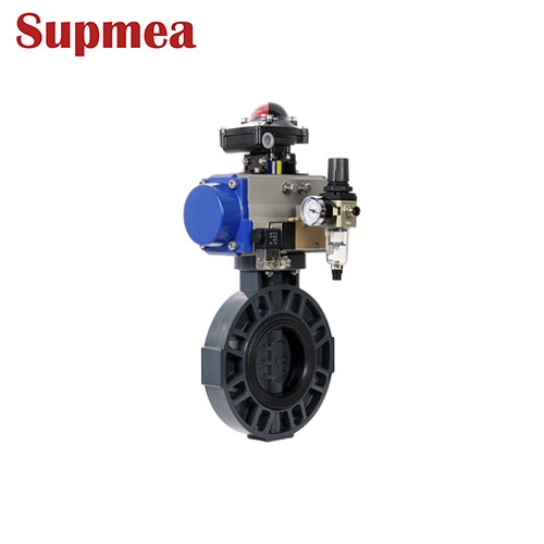 美仪_气动PVC对夹蝶阀 _流量控制